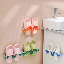 1pc Creative And Lovely Easy-to-assemble Wave Shaped Shoe Rack For Home Use - Blue - View 6
