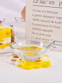 1入組手工製作水晶環氧樹脂蜂巢蜜蜂杯墊矽膠模具 - 白色 - 查看 3