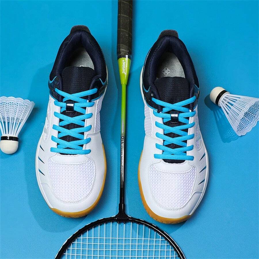 男女正品透氣減震網球鞋,防滑耐磨羽毛球鞋 - 藍色 - 查看 1