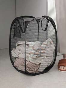 1pc Random Color Mesh Laundry Hamper - Multicolor - View 9