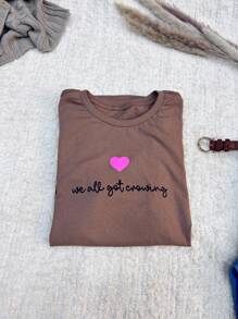 Women T-Shirts - 巧克力棕 - 查看 4