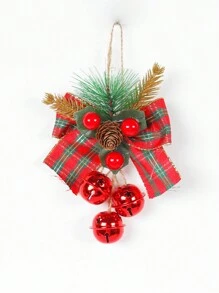 1pc Red Christmas Bell Shaped Decorative Pendant - Red - View 1