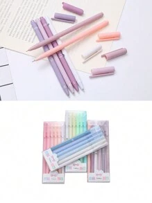 1 Hộp/6 cái Nhanh khô Đen Gel Ink Bút mực , 0.5mm Tốt Điểm , Trơn tru Viết - Nhiều màu - Xem 6