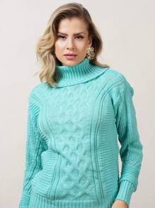 Women Sweaters - 淺藍色 - 查看 4