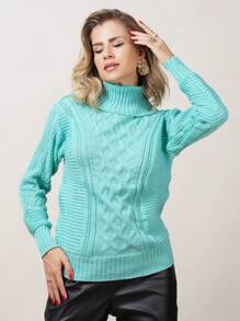 Women Sweaters - 淺藍色 - 查看 1