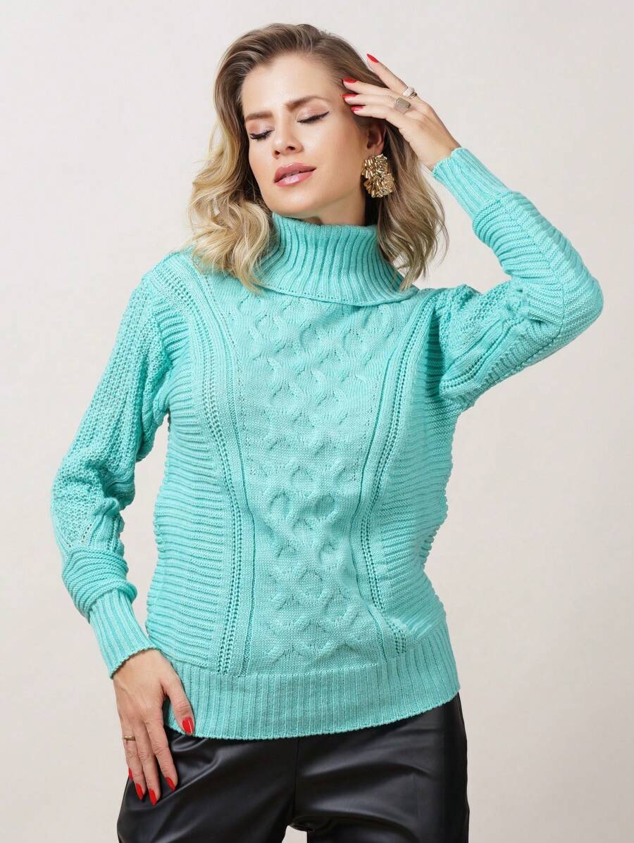 Women Sweaters - 淺藍色 - 查看 1