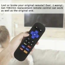 Roku Universal TV Box Remote Control With Hot Keys Fit For Roku LT HD XD XS Streaming Player - Black - View 2