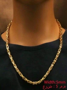 1 Stück 5mm 6mm 8mm breite neue hochwertige goldene Edelstahl Byzantinische Choker Halskette für Herren