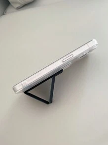 苹果 1 件装透明磁力吸附手机壳，带防摔保护和支架，适用于 iPhone - 黑色 - 查看 5