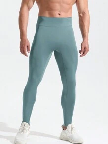 男士高腰基礎層緊身褲可提升運動表現和跑步舒適感