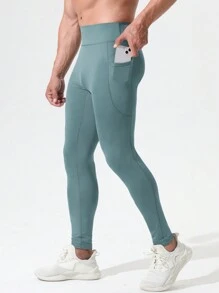 男士高腰基礎層緊身褲可提升運動表現和跑步舒適感