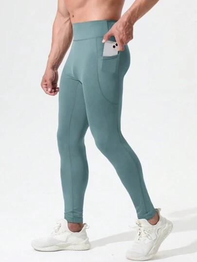 男士高腰基礎層緊身褲可提升運動表現和跑步舒適感