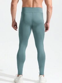 男士高腰基礎層緊身褲可提升運動表現和跑步舒適感