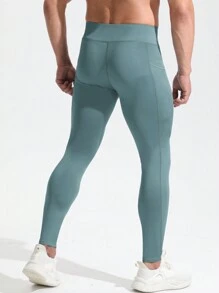 男士高腰基礎層緊身褲可提升運動表現和跑步舒適感