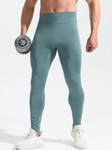 男士高腰基礎層緊身褲可提升運動表現和跑步舒適感