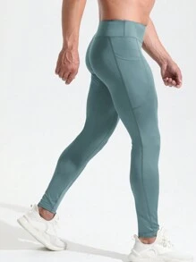 男士高腰基礎層緊身褲可提升運動表現和跑步舒適感