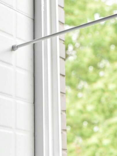 1 pieza Barra de cortina ajustable de tensión para baño y ducha - Barra extensible adecuada para decoración casera DIY y secado de ropa