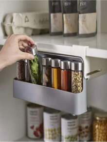 Especieros, Soporte para Frascos de Especias, Soporte Colgante para Especias - Blanco - Ver 8