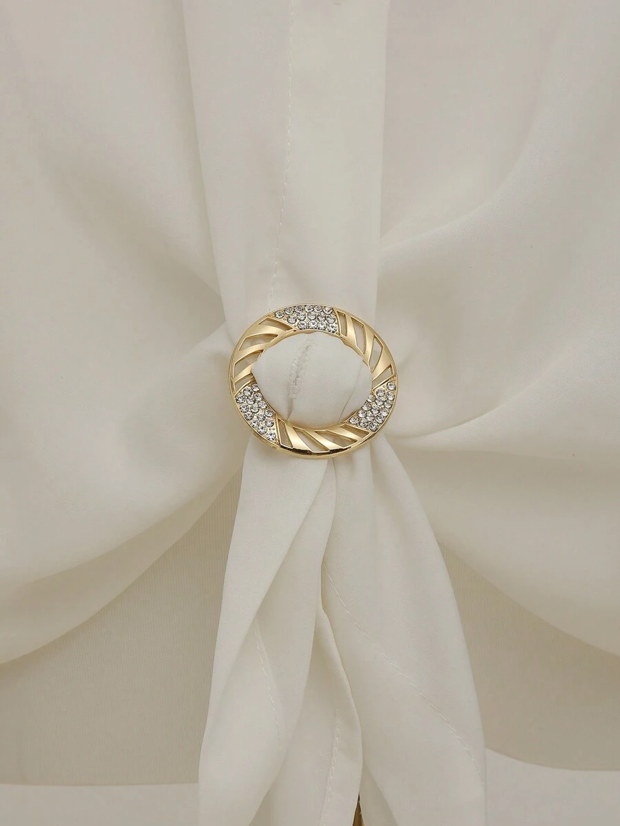 1 件裝女式金三角合金水鑽襯衫扣,時尚多功能圍巾環,實用腰帶夾,帶多功能圍巾