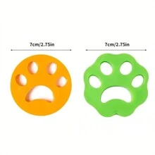 2pcs Household Silicone Pet Hair Remover Brush, Double-sided Lint Fur Removal Brush, Suitable For Car, Washing Machine, Clothing - Green - View 3