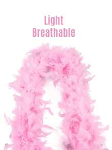 2入組熱粉色羽毛圍巾和心形眼鏡裝飾,彩色羽毛圍巾,適用於假期派對、公雞派對、萬聖節、聖誕節 - 粉色 - 查看 2