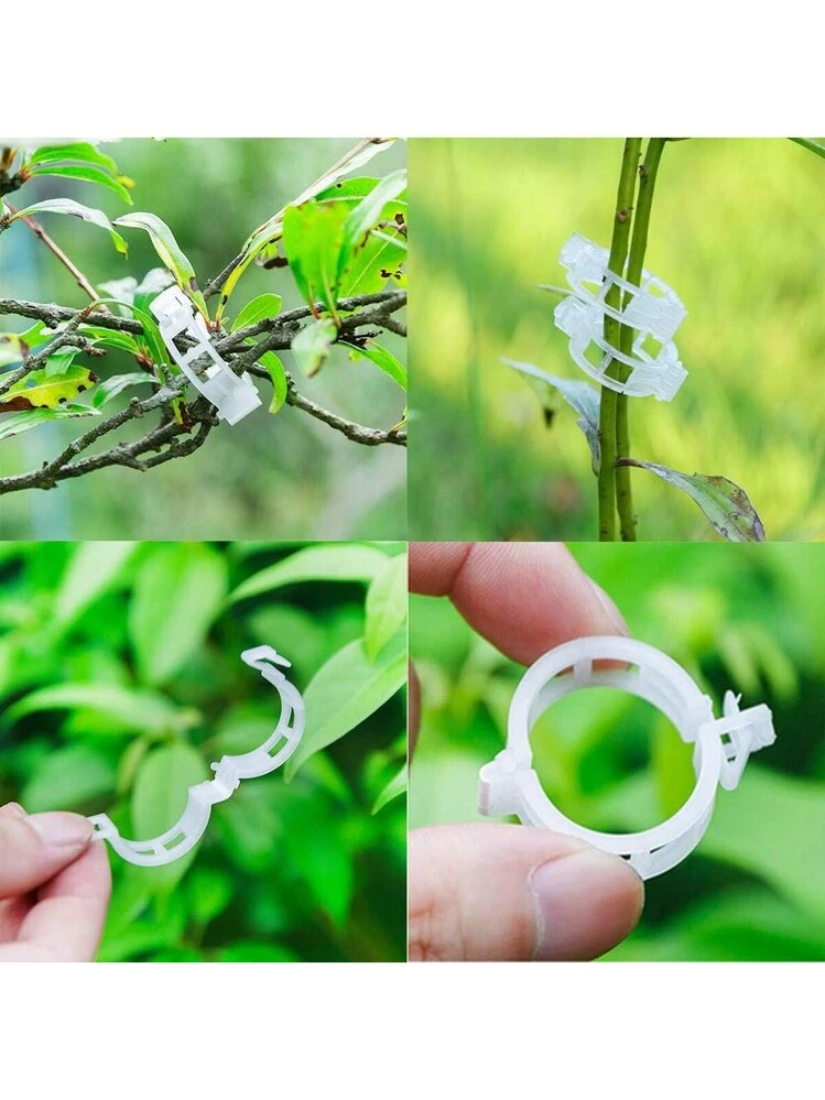50 Clip Supporto Per Piante Rampicanti In Plastica – Per Pomodori, Uva, Verdure, Fissaggio A Traliccio, Riutilizzabili
