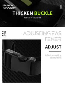 1pc Outdoor Sports Running Fitness Touchscreen Black Waist Bag - Black - View 7