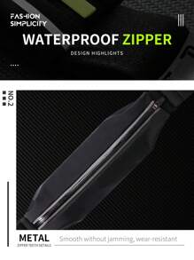 1pc Outdoor Sports Running Fitness Touchscreen Black Waist Bag - Black - View 6