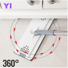 Trapeador Cuadrado con escoba de fregona y cubeta – Mopa de limpieza de piso almohadillas para orejas de microfibra lavables y reutilizables, uso húmedo o seco en suelos de madera, mármol, azulejos, laminado, cerámica y vinilo - Blanco - Ver 6