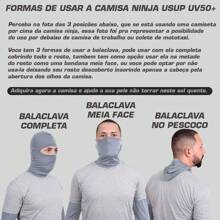 Kit 2 Camisa Segunda Pele Manga Longa Touca Frio Toca Balaclava Termica Proteção Solar UV 50 - Cinza Claro - Visão 7