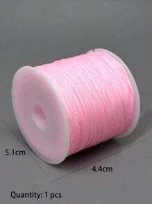 1 cordón de cuentas rosa no elástico, colorido hilo de manualidades para hacer joyas, pulsera, collar, manualidades, cuentas, cordones de manualidades. - Rosa - Ver 3