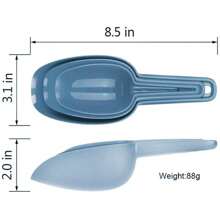 Pala Cuchara Cucharón Set X3 Servidor  Croquetas Granos - Gris - Ver 6