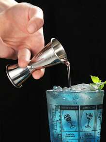 Stainless Steel Double Sided Jigger Shot Glass Ounce Cup Measuring Cup For Bar Cocktail Making - Silver - View 7