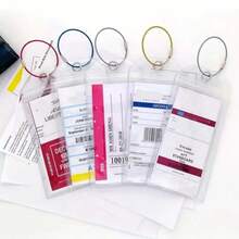 5 cái/gói Thẻ hành lý trong suốt bằng nhựa PVC, Nhãn vali du lịch kinh doanh Thẻ nhựa mềm, Hộp đựng thẻ hành trình không thấm nước Cần thiết cho hành trình - Trong sáng - Xem 3