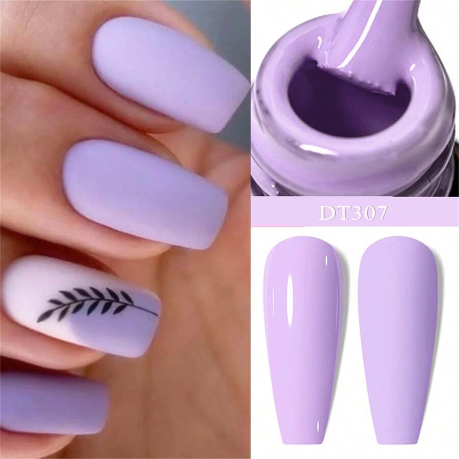 7Ml Macaron Gel Nail Polish Purple Spring Summer Candy Color For Manicure Semi Permanent Soak Off Nail Art Gel Varnish Holiday Gift Diy Salon Nail Design Decoration Gift - 紫丁香色 - 查看 1
