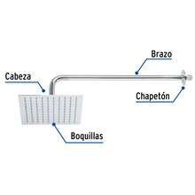 Chrome Watering Can 8" Slim Square Dish With Arm, Foset - 灰色 - 查看 2