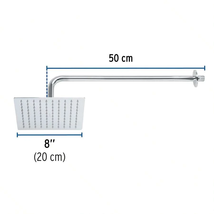 Chrome Watering Can 8" Slim Square Dish With Arm, Foset - 灰色 - 查看 1