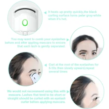 Draagbare, oplaadbare en verwarmde wimperkruller met USB-aansluiting, natuurlijke, langdurige krul, compact en handig ontwerp voor vrouwen, geschikt voor thuis- en reisgebruik, eenvoudige en moeiteloze manier om prachtige wimpers te krijgen. Nieuwjaarscadeau voor thuisgebruik of reisaccessoires.
