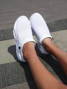 Women's Breathable Mesh Beach Sneakers, Summer Anti-Sweat Casual Sports Shoes - White - View 5