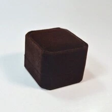 高級絨面指環盒便攜式耳環首飾盒,精美首飾收納盒