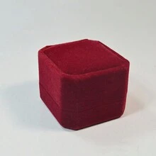 高級絨面指環盒便攜式耳環首飾盒,精美首飾收納盒