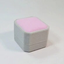 高級絨面指環盒便攜式耳環首飾盒,精美首飾收納盒