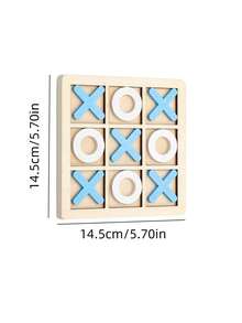 木質xo三重井字遊戲九宮格三人棋親子互動桌面對戰遊戲板 - 白藍色 - 彩色 - 查看 4