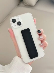 苹果 1 件装透明磁力吸附手机壳，带防摔保护和支架，适用于 iPhone - 黑色 - 查看 3