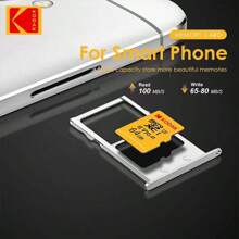KODAK Memory Card 128gb Micro Sd 256gb 64gb 32gb High Speed 100MB/s A1 Class10 UHS-I Micro SD Card V30 U3 TF for Camera Smartphone Game - Yellow - View 8