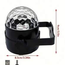 Small Disco Ball Crystal Led Stage Light For Dj Party, Dancing, Ktv And Bar Ambiance Lighting - Multicolor - View 11