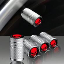 4/8Pcs Tire Valve Stem Cap Cover - Tire Air Caps Metal with Plastic Liner Corrosion Resistant Leak-Proof for Car Truck Motorcycle SUV and Bike