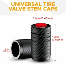 4/8Pcs Tire Valve Stem Cap Cover - Tire Air Caps Metal with Plastic Liner Corrosion Resistant Leak-Proof for Car Truck Motorcycle SUV and Bike
