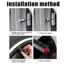 4/8Pcs Tire Valve Stem Cap Cover - Tire Air Caps Metal with Plastic Liner Corrosion Resistant Leak-Proof for Car Truck Motorcycle SUV and Bike