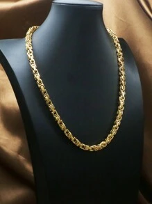 1 Stück 5mm 6mm 8mm breite neue hochwertige goldene Edelstahl Byzantinische Choker Halskette für Herren